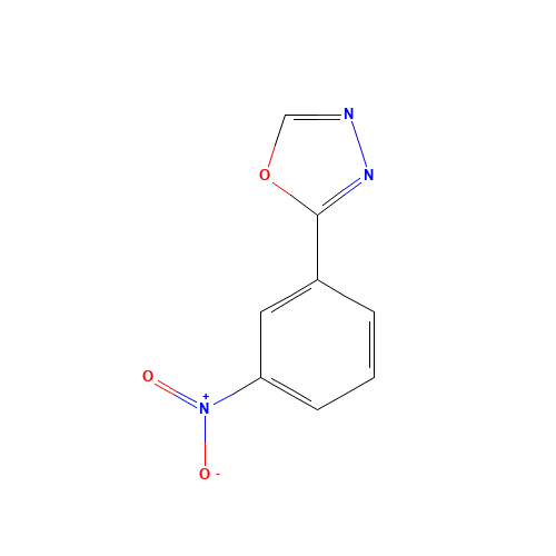 2-(3-nitrophenyl)-1,3,4-oxadiazole (CAS: 5565-72-0) - Chemical Structure and Molecular Formula 