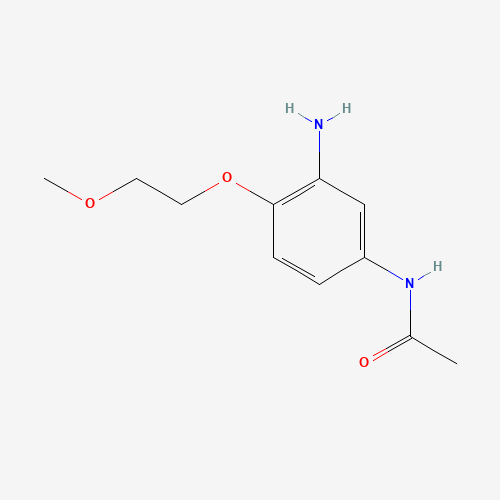 N-[3-amino-4-(2-methoxyethoxy)phenyl]acetamide (CAS: 68385-79-5) - Chemical Structure and Molecular Formula 