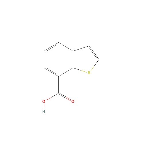 1-benzothiophene-7-carboxylic acid (CAS: 10134-98-2) - Chemical Structure and Molecular Formula 