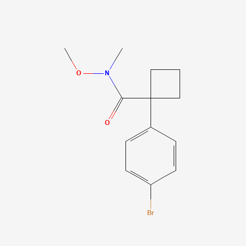 1-(4-bromophenyl)-N-methoxy-N-methylcyclobutane-1-carboxamide (CAS: 1386210-95-2) - Related Chemical Product