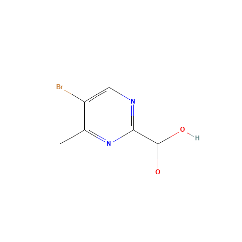 5-bromo-4-methylpyrimidine-2-carboxylic acid (CAS: 933745-86-9) - Chemical Structure and Molecular Formula 