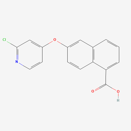 6-(2-chloropyridin-4-yl)oxynaphthalene-1-carboxylic acid (CAS: 861880-86-6) - Chemical Structure and Molecular Formula 