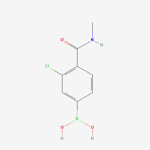 [3-chloro-4-(methylcarbamoyl)phenyl]boronic acid (CAS: 850589-39-8) - Chemical Structure and Molecular Formula 