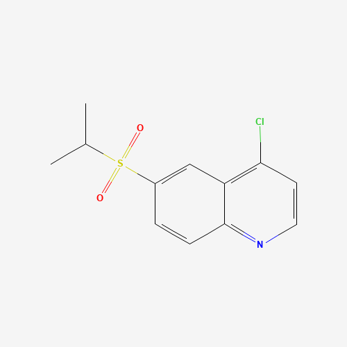 4-chloro-6-propan-2-ylsulfonylquinoline (CAS: 1346549-12-9) - Chemical Structure and Molecular Formula 