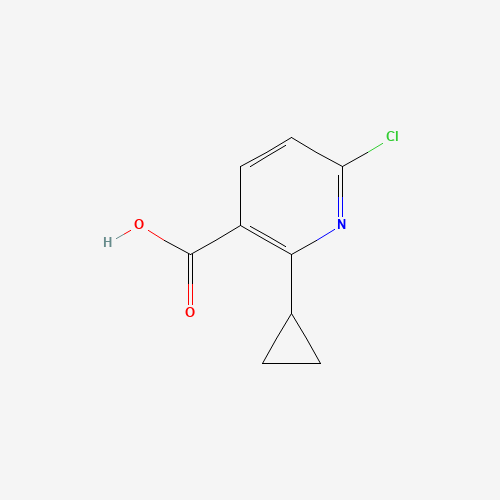 6-chloro-2-cyclopropylpyridine-3-carboxylic acid (CAS: 862695-75-8) - Chemical Structure and Molecular Formula 