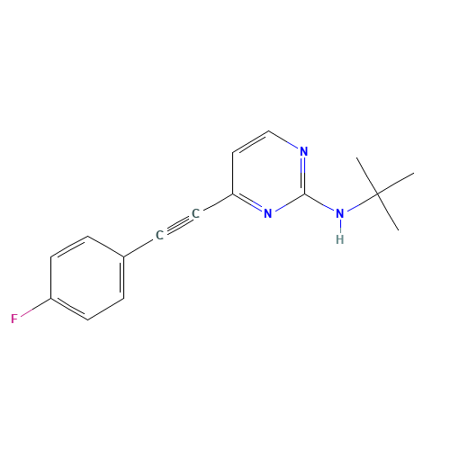 N-tert-butyl-4-[2-(4-fluorophenyl)ethynyl]pyrimidin-2-amine (CAS: 876521-23-2) - Related Chemical Product
