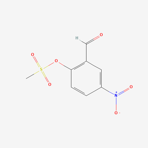 (2-formyl-4-nitrophenyl) methanesulfonate (CAS: 67326-25-4) - Chemical Structure and Molecular Formula 