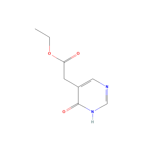 ethyl 2-(6-oxo-1H-pyrimidin-5-yl)acetate (CAS: 6214-46-6) - Chemical Structure and Molecular Formula 