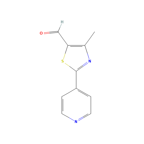 4-methyl-2-pyridin-4-yl-1,3-thiazole-5-carbaldehyde (CAS: 892502-19-1) - Chemical Structure and Molecular Formula 
