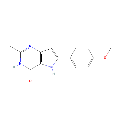 6-(4-methoxyphenyl)-2-methyl-1,5-dihydropyrrolo[3,2-d]pyrimidin-4-one (CAS: 237435-42-6) - Chemical Structure and Molecular Formula 