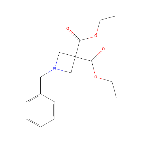 diethyl 1-benzylazetidine-3,3-dicarboxylate (CAS: 642411-11-8) - Chemical Structure and Molecular Formula 