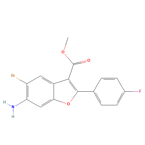 methyl 6-amino-5-bromo-2-(4-fluorophenyl)-1-benzofuran-3-carboxylate (CAS: 1333225-33-4) - Related Chemical Product