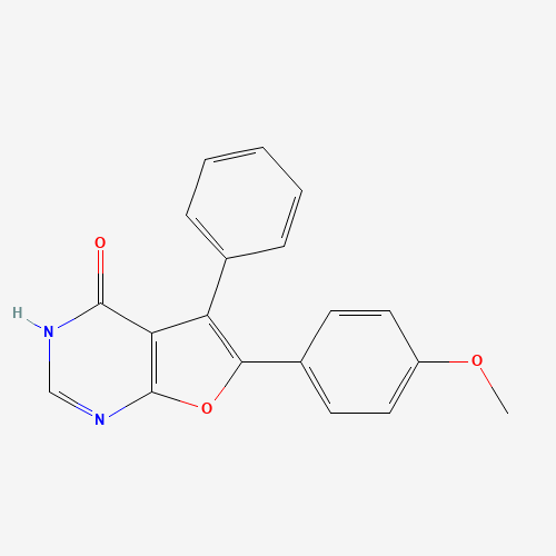 6-(4-methoxyphenyl)-5-phenyl-3H-furo[2,3-d]pyrimidin-4-one (CAS: 873306-33-3) - Chemical Structure and Molecular Formula 