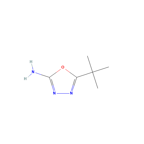 5-tert-butyl-1,3,4-oxadiazol-2-amine (CAS: 69741-92-0) - Chemical Structure and Molecular Formula 