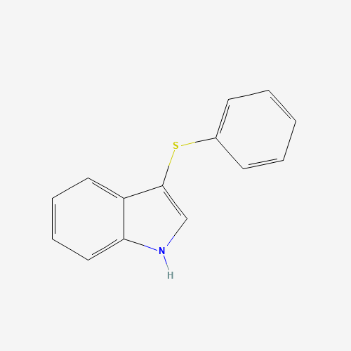 3-phenylsulfanyl-1H-indole (CAS: 54491-43-9) - Chemical Structure and Molecular Formula 