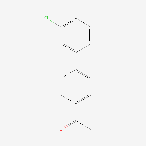 1-[4-(3-chlorophenyl)phenyl]ethanone (CAS: 5002-13-1) - Chemical Structure and Molecular Formula 