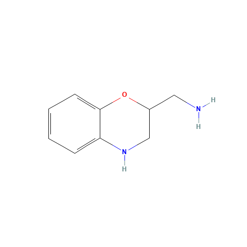 3,4-dihydro-2H-1,4-benzoxazin-2-ylmethanamine (CAS: 102908-68-9) - Chemical Structure and Molecular Formula 