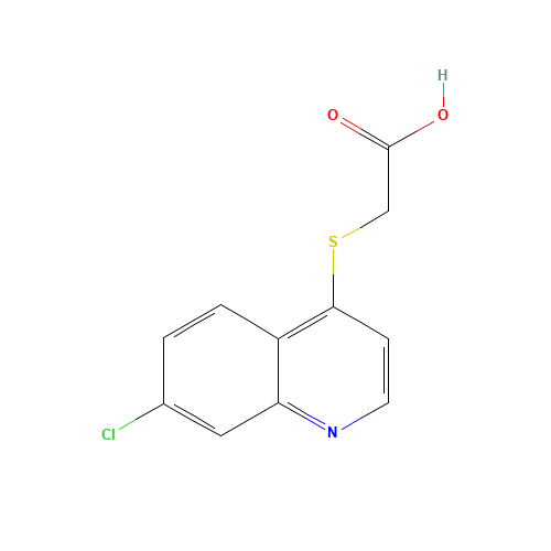 2-(7-chloroquinolin-4-yl)sulfanylacetic acid (CAS: 5429-07-2) - Chemical Structure and Molecular Formula 