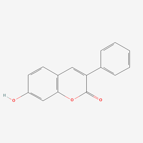 7-hydroxy-3-phenylchromen-2-one (CAS: 6468-96-8) - Chemical Structure and Molecular Formula 