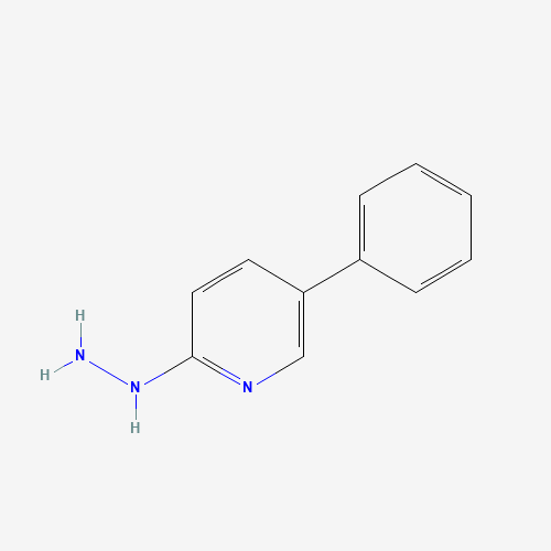(5-phenylpyridin-2-yl)hydrazine (CAS: 76066-38-1) - Chemical Structure and Molecular Formula 