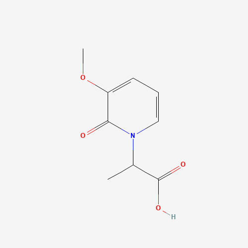 2-(3-methoxy-2-oxopyridin-1-yl)propanoic acid (CAS: 716362-20-8) - Chemical Structure and Molecular Formula 