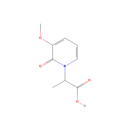 2-(3-methoxy-2-oxopyridin-1-yl)propanoic acid (CAS: 716362-20-8) - Chemical Structure and Molecular Formula 