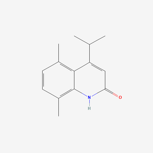 5,8-dimethyl-4-propan-2-yl-1H-quinolin-2-one (CAS: 1285387-97-4) - Chemical Structure and Molecular Formula 