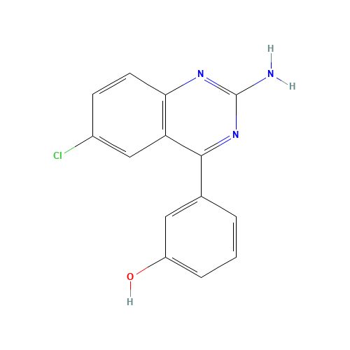 3-(2-amino-6-chloroquinazolin-4-yl)phenol (CAS: 915692-70-5) - Chemical Structure and Molecular Formula 