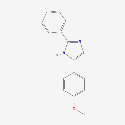 5-(4-methoxyphenyl)-2-phenyl-1H-imidazole (CAS: 53458-08-5) - Chemical Structure and Molecular Formula 