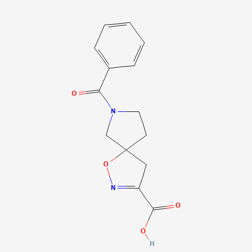 7-benzoyl-1-oxa-2,7-diazaspiro[4.4]non-2-ene-3-carboxylic acid (CAS: 1215034-85-7) - Chemical Structure and Molecular Formula 