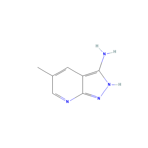 5-methyl-2H-pyrazolo[3,4-b]pyridin-3-amine (CAS: 1256836-46-0) - Chemical Structure and Molecular Formula 