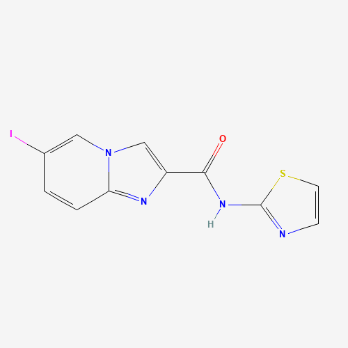 6-iodo-N-(1,3-thiazol-2-yl)imidazo[1,2-a]pyridine-2-carboxamide (CAS: 1168157-30-9) - Chemical Structure and Molecular Formula 