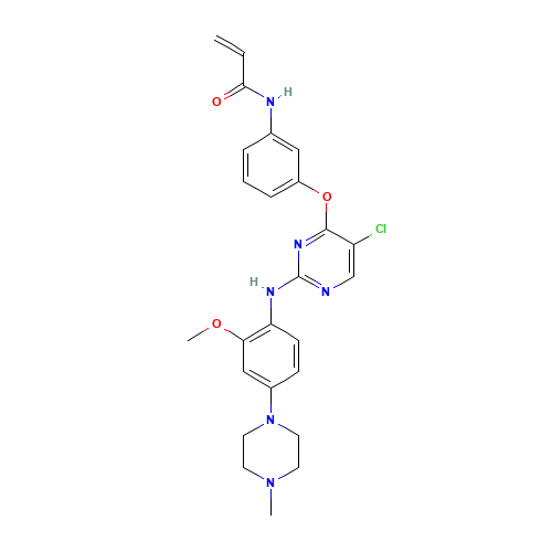 N-[3-[5-chloro-2-[2-methoxy-4-(4-methylpiperazin-1-yl)anilino]pyrimidin-4-yl]oxyphenyl]prop-2-enamide (CAS: 1213269-23-8) - Related Chemical Product