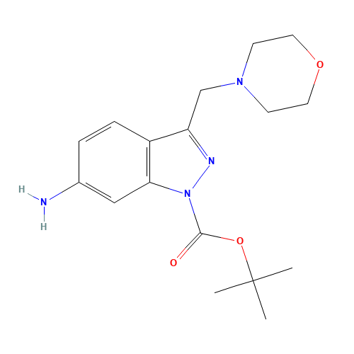 tert-butyl 6-amino-3-(morpholin-4-ylmethyl)indazole-1-carboxylate (CAS: 887591-01-7) - Related Chemical Product