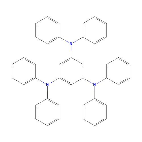 1-N,1-N,3-N,3-N,5-N,5-N-hexakis-phenylbenzene-1,3,5-triamine (CAS: 126717-23-5) - Chemical Structure and Molecular Formula 