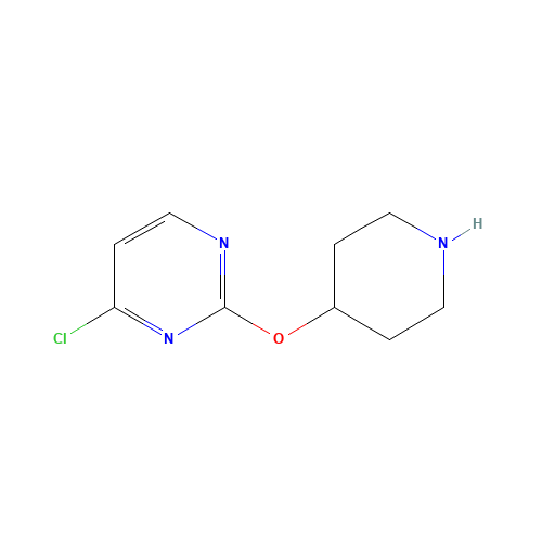 4-chloro-2-piperidin-4-yloxypyrimidine (CAS: 1159882-86-6) - Chemical Structure and Molecular Formula 