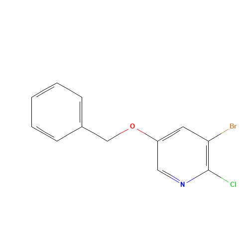 3-bromo-2-chloro-5-phenylmethoxypyridine (CAS: 864775-95-1) - Chemical Structure and Molecular Formula 