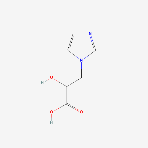 2-hydroxy-3-imidazol-1-ylpropanoic acid (CAS: 876-19-7) - Chemical Structure and Molecular Formula 