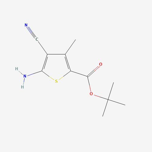 tert-butyl 5-amino-4-cyano-3-methylthiophene-2-carboxylate (CAS: 691008-13-6) - Chemical Structure and Molecular Formula 