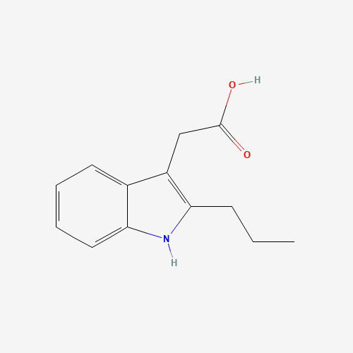 2-(2-propyl-1H-indol-3-yl)acetic acid (CAS: 52531-10-9) - Chemical Structure and Molecular Formula 