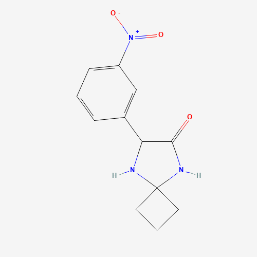 6-(3-nitrophenyl)-5,8-diazaspiro[3.4]octan-7-one (CAS: 1272755-97-1) - Chemical Structure and Molecular Formula 