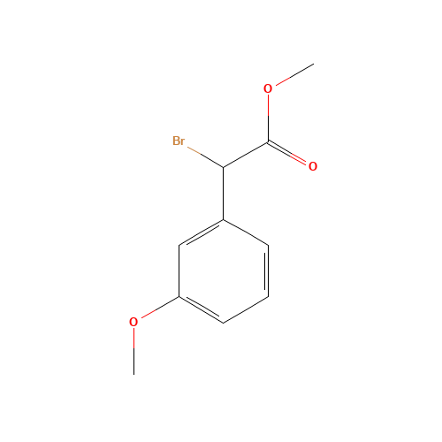 methyl 2-bromo-2-(3-methoxyphenyl)acetate (CAS: 86215-57-8) - Chemical Structure and Molecular Formula 