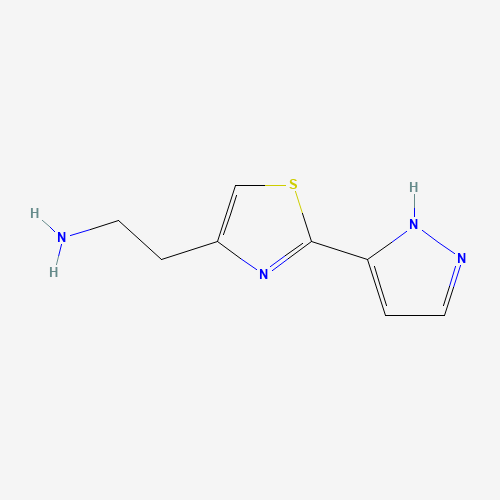 2-[2-(1H-pyrazol-5-yl)-1,3-thiazol-4-yl]ethanamine (CAS: 1368353-50-7) - Related Chemical Product