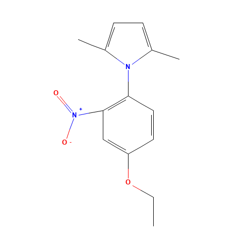 1-(4-ethoxy-2-nitrophenyl)-2,5-dimethylpyrrole (CAS: 647843-28-5) - Chemical Structure and Molecular Formula 