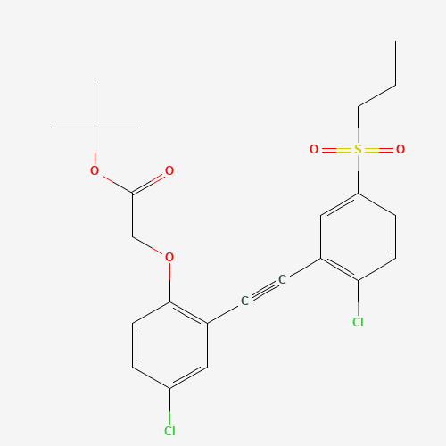 tert-butyl 2-[4-chloro-2-[2-(2-chloro-5-propylsulfonylphenyl)ethynyl]phenoxy]acetate (CAS: 1240287-81-3) - Related Chemical Product