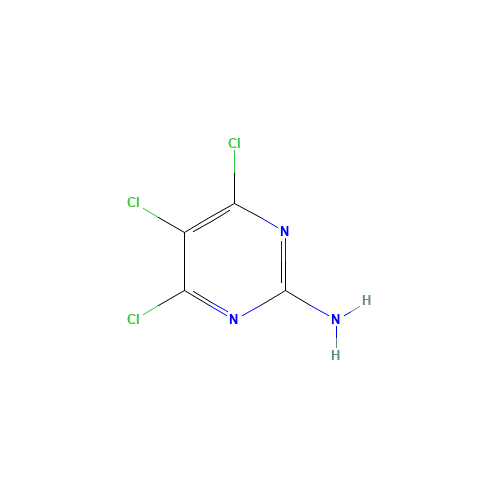 4,5,6-trichloropyrimidin-2-amine (CAS: 51501-53-2) - Chemical Structure and Molecular Formula 