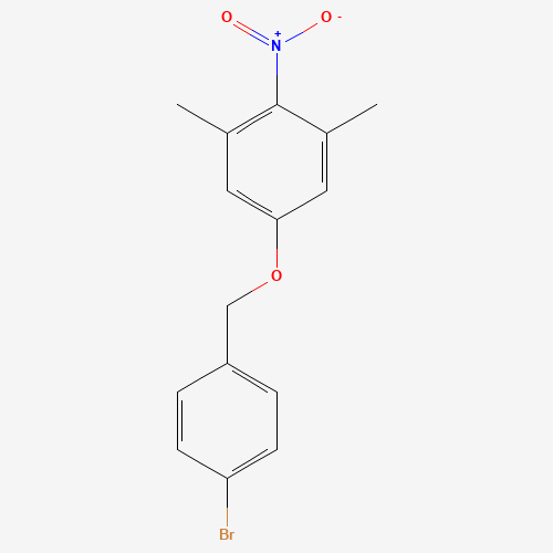 5-[(4-bromophenyl)methoxy]-1,3-dimethyl-2-nitrobenzene (CAS: 1202160-74-4) - Chemical Structure and Molecular Formula 