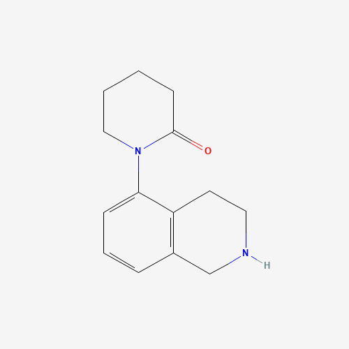1-(1,2,3,4-tetrahydroisoquinolin-5-yl)piperidin-2-one (CAS: 1157573-95-9) - Chemical Structure and Molecular Formula 