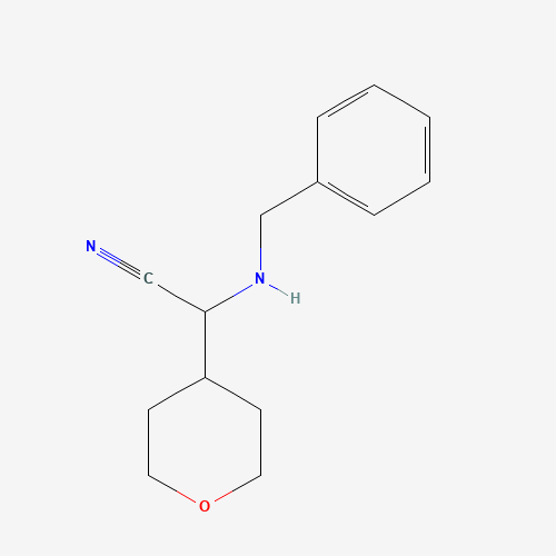2-(benzylamino)-2-(oxan-4-yl)acetonitrile (CAS: 1274825-09-0) - Chemical Structure and Molecular Formula 