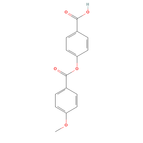 4-(4-methoxybenzoyl)oxybenzoic acid (CAS: 52899-69-1) - Chemical Structure and Molecular Formula 